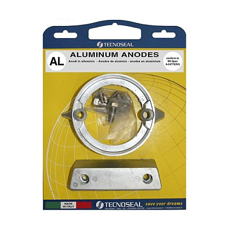 Kit anodic Anode set aluminium intended use: drinking water/salt water VOLVO PENTA DP290 Duo Prop TECNOSEAL TENKITVOLVODP290AL