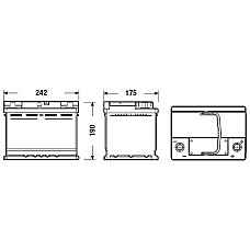 Acumulator Pornire Acumulator EXIDE 12V 60Ah/640A START&amp;STOP EFB R+ borna standard 242x175x190 B13 efb/pornire EXIDE EL600