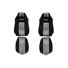 Huse scaune pentru Classic gri material velours serie CLASSIC centura de siguranta pasagerului asamblata in soferului ISRI F CORE PS44 GRAY