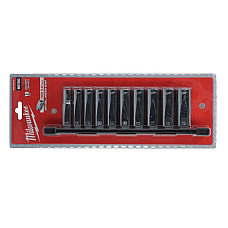 Set chei tubulare Sockets set socket / drive: 3/8 wrench / tool type: 6pt sockets number of tools: 10 pcs MILWAUKEE 4932492509