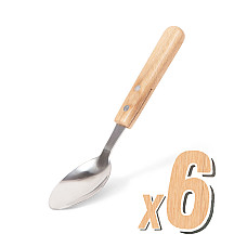 Set de linguri cu mner de lemn - 6 piese