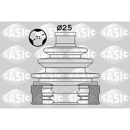 Ansamblu burduf, articulatie planetara Joint rubber boot inside RENAULT KADJAR 1.2/1.5D 06.15- SASIC SAS1904055