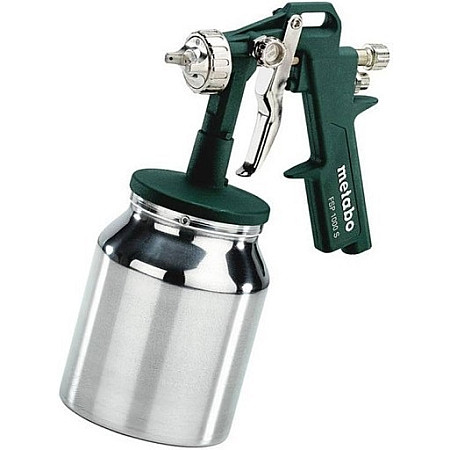 Pistoale pe aer si accesorii Pistol de vopsire pneumatic regulator sudura rezervor gravitational 1l METABO 6.01 576.00 0