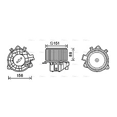 Electromotor, ventilatie interioara Suflanta de aer  FIAT BRAVO II STILO 1.2-2.4 10.01-12.14 AVA COOLING FT8439 AVA