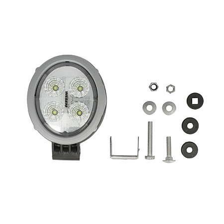 Lumina de lucru Lampa de lucru LED 12/24V 18W 1500lm numar elemente LED: 4 lungime: 120mm inaltime: 104mm adancime: 81mm cadru din plastic carcasa din aliaj montare laterala Sirma de 05 m unghi de distr WESEM CRV2A.49640.01