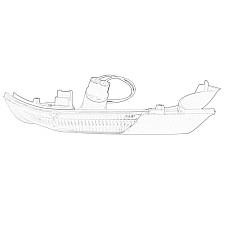 Semnalizator Lampa indicatoare a oglinzilor laterale Dreapta LED/W5W cu iluminarea zonei din jurul mainii SKODA OCTAVIA II 1.2-2.0D 02.04-06.13 OE SKODA 1Z0 949 102D