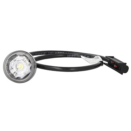 Lampa gabarit Outline marker lights L/R MONOPOINT II White LED embossed hose length 500mm 12/24V ASPOCK A31-6704-064