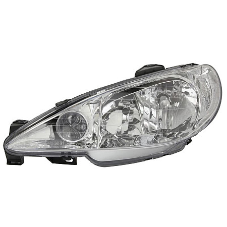Far Lampa frontala Stanga H1/H7 electric fara motoras culoare insert: argintiu culoare semnalizator: argintiu PEUGEOT 206 TYC TYC 20-14364-05-2