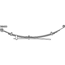 Pachet arc cu foi Leaf spring rear no.of blades: 5x550 FIAT FULLBACK MITSUBISHI L200 / TRITON 2.4D 11.14- LS GERMANY 360430-LS
