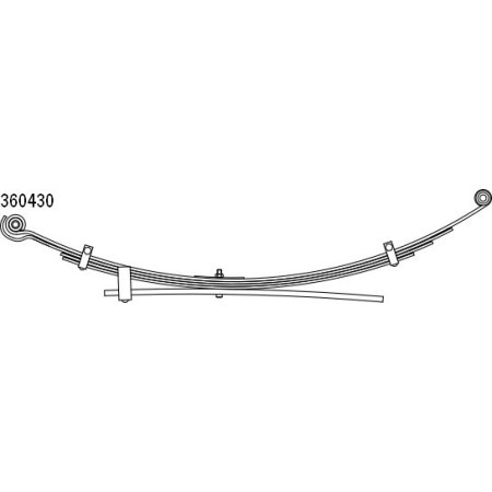 Pachet arc cu foi Leaf spring rear no.of blades: 5x550 FIAT FULLBACK MITSUBISHI L200 / TRITON 2.4D 11.14- LS GERMANY 360430-LS