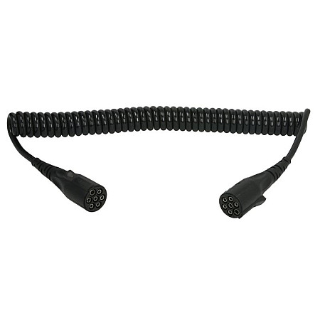 Cablu infasurat Spiral electric wire polyurethane max length 45m with female plugs number of pins: 7 plug type: N 24V no of lines: 1x15+6x1mm coated plugs type N EURO 5 PHILLIPS D212-01-045-1001