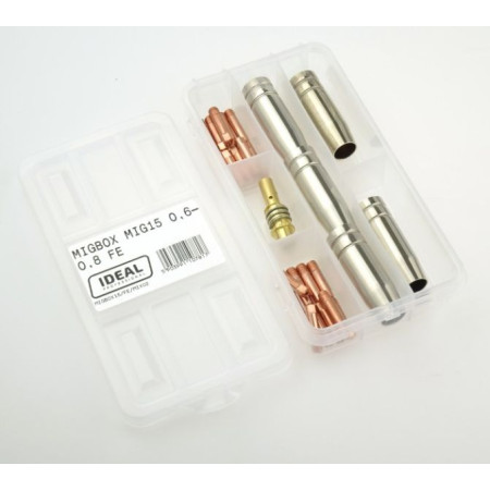 Accesorii si materiale pentru sudare Service parts kit 06/08mm box intended use: for welding steel welding clamp MIG 15 IDEAL MIGBOX15/FE/MIX02