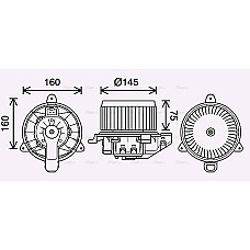 Electromotor, ventilatie interioara Suflanta de aer  FORD B-MAX ECOSPORT FIESTA VII KA+ III PUMA TOURNEO COURIER B460 TRANSIT COURIER B460 TRANSIT COURIER B460/MINIVAN 1.0-1.6D 08.12- AVA COOLING FD8626 AVA