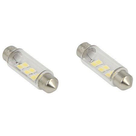Bec incandescent LED light bulb LED 2pcs C5W 12V max. 1W light colour white socket type SV85-8 length: 41mm no road approval for vehicles without CAN-Bus M-TECH LB091W