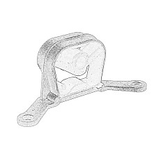 Suport, sistem de esapament Exhaust system hanger DS DS 3 DS 4 DS 5 CITROEN BERLINGO BERLINGO MULTISPACE BERLINGO/MINIVAN C2 C3 AIRCROSS II C3 I C3 II C3 III C3 PICASSO C4 C4 CACTUS 1.2-2.0D 11.03- OE PEUGEOT 9809803880