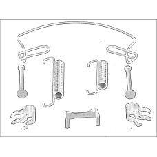Set accesorii, sabot de frana Set de montaj pantofi de frana IVECO DAILY IV 2.3D/3.0CNG/3.0D 05.06-08.11 OE IVECO 42556774