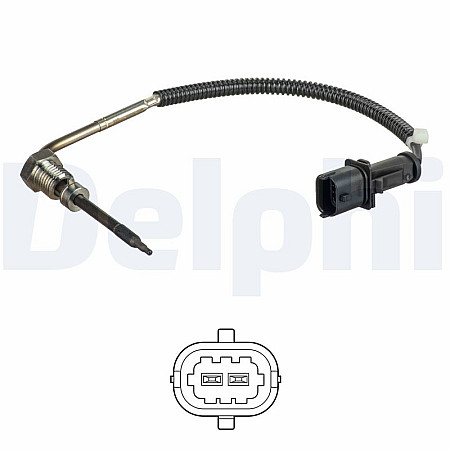 Senzor, temperatura gaze evacuare Senzor temperatura evacuare dupa convertizor catalitic FIAT IDEA LANCIA MUSA 1.3D 01.04- DELPHI TS30186
