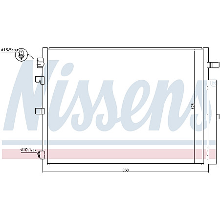 Condensator, climatizare A/C condenser with dryer RENAULT FLUENCE Electric 02.12- NISSENS NIS 940397
