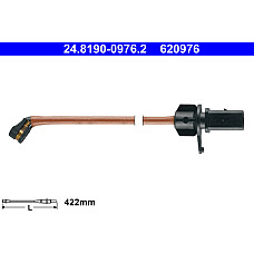 Senzor de avertizare,uzura placute de frana Senzor uzura placute frana Fata AUDI Q7 Q8 VW TOUAREG 2.0-4.0H 01.15- ATE 24.8190-0976.2