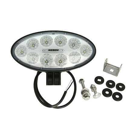 Lumina de lucru Lampa de lucru LED 12/24V 35W 3000lm numar elemente LED: 10 lungime: 176mm inaltime: 87mm adancime: 86mm carcasa din aliaj Sirma de 05 m unghi de distributie a luminii 60 grade WESEM CRV1A.49501.01