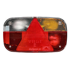 Stop spate Rear lamp R 12V with indicator reversing light with stop light parking light triangular reflector side clearance connector: Bayonet 5PIN ASPOCK A24-8210-007