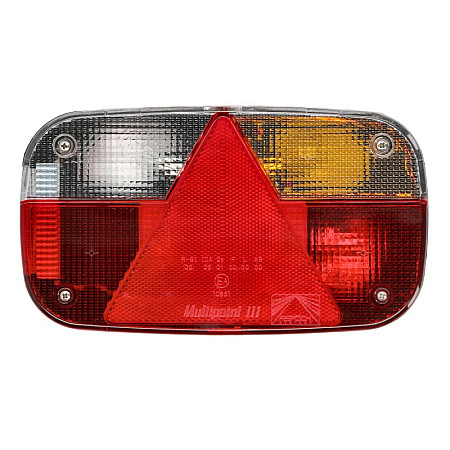 Stop spate Rear lamp R 12V with indicator reversing light with stop light parking light triangular reflector side clearance connector: Bayonet 5PIN ASPOCK A24-8210-007