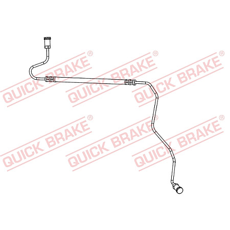 Furtun frana Furtun/conducta de frana Spate Stanga lungime 650mm M10x1/M10x1 CITROEN C3 PICASSO PEUGEOT 207 1.2-1.6D 02.06- QUICK BRAKE QB96.017