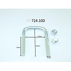 Brida arc Leaf spring shackle 110mm M14 NISSAN INTERSTAR OPEL MOVANO A RENAULT MASTER II 1.9D-3.0D 07.98- LS GERMANY 724110-LS