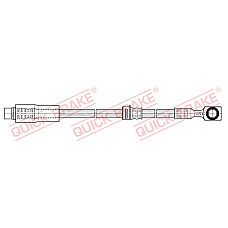 Furtun frana Furtun/conducta de frana flexibil Fata Dreapta/Stanga lungime 393mm M10x1 OPEL ASTRA G ASTRA G CLASSIC ZAFIRA A 1.2-2.2D 02.98-12.09 QUICK BRAKE QB58.967