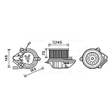 Electromotor, ventilatie interioara Suflanta de aer CITROEN XM PEUGEOT 605 2.0-3.0 05.89-10.00 AVA COOLING CN8503 AVA