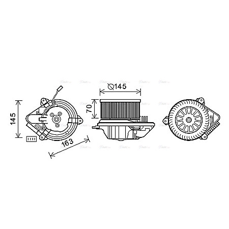 Electromotor, ventilatie interioara Suflanta de aer CITROEN XM PEUGEOT 605 2.0-3.0 05.89-10.00 AVA COOLING CN8503 AVA