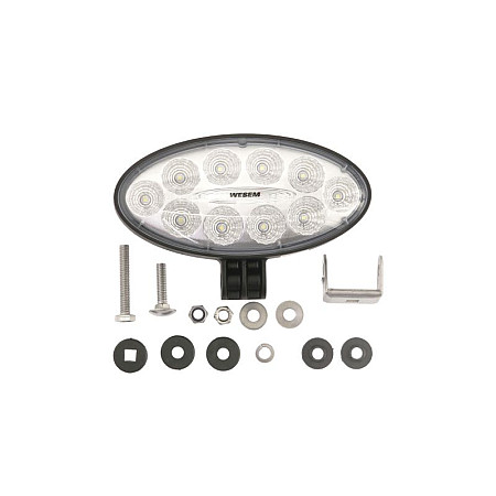 Lumina de lucru Lampa de lucru LED 12/24V 35W 3000lm numar elemente LED: 10 lungime: 176mm inaltime: 87mm adancime: 86mm carcasa din aliaj cu conector Deutsch unghi de distributie a luminii 60 grade WESEM CRV1A.49514.00