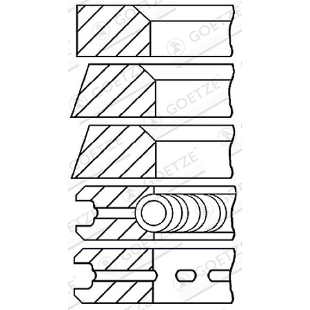 Set segmenti piston Inele de 9848mm STD 2385 2385 2385 4747 PERKINS AKTIV FISCHER M ALLIS CHALMERS 700 AVELING-BARFORD AM BERLIET 500 BROOME &amp; VADE CA 1004-4-T3.152 GOETZE 08-325000-00