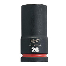 "Tubulare si accesorii Socket impact Hexagonal 3/4"" metric size: 26 mm" MILWAUKEE 4932480385