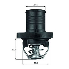 Termostat,lichid racire Termostat sistem racire 89C CITROEN BERLINGO BERLINGO/MINIVAN C3 I C4 C4 I C8 EVASION JUMPY SAXO XSARA XSARA PICASSO FIAT FIORINO/MINIVAN QUBO SCUDO 1.1-2.2 03.92- MAHLE TI 47 89