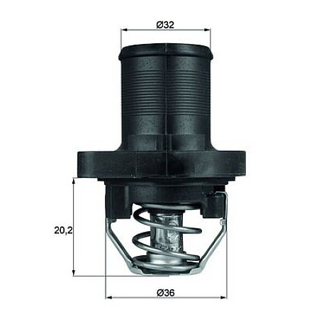 Termostat,lichid racire Termostat sistem racire 89C CITROEN BERLINGO BERLINGO/MINIVAN C3 I C4 C4 I C8 EVASION JUMPY SAXO XSARA XSARA PICASSO FIAT FIORINO/MINIVAN QUBO SCUDO 1.1-2.2 03.92- MAHLE TI 47 89