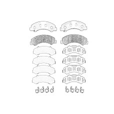 Set placute de frana Fata/Spate ISUZU FORWARD F N 5TH GENERATION N 6TH GENERATION 4HK1-TC-4JJ1-TCSENGLFB 10.05- OE ISUZU ISU8982447940