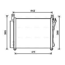 Condensator, climatizare A/C condenser with dryer KIA PICANTO I 1.0-1.1LPG 04.04-09.11 AVA COOLING KAA5158D AVA