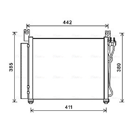 Condensator, climatizare A/C condenser with dryer KIA PICANTO I 1.0-1.1LPG 04.04-09.11 AVA COOLING KAA5158D AVA