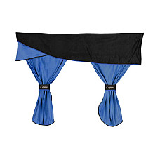 Cortina cabina ofer Perdele cabinei soferului cabina standard bibelouri fata spate piele intoarsa ELEGANCE cantitate in set: 7buc albastru tip cabina: SPACE DAF 95 XF XF 105 XF 106 XF 95 01.97- F-CORE F-CORE FC05 BLUE