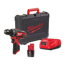 Surubelnita burghiu Drill-screwdriver power supply: battery-powered type: pistol set of M12 BDD-201C 15-10mm voltage: 12V maximum torque: 30Nm number of batteries: 1 2 Ah Li-Ion MILWAUKEE 4933479439