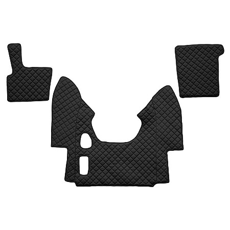 Covor compartiment picioare F-CORE pe intregul etaj cantitate in set 3 szt. material - piele matlasata eko culoare - negru pentru transmisie manuala  DAF 95 XF XF 95 01.97-12.06 F-CORE F-CORE FL16 BLACK