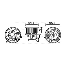 Electromotor, ventilatie interioara Suflanta de aer AUDI A3 Q3 TT SEAT ALHAMBRA ALTEA ALTEA XL LEON TOLEDO III SKODA OCTAVIA II SUPERB II YETI VW BEETLE CADDY ALLTRACK CADDY ALLTRACK/MINIVAN 1.0-3.6 02.03- AVA COOLING VN8339 AVA
