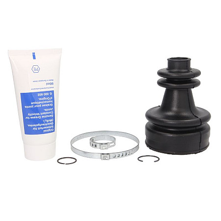 Ansamblu burduf, articulatie planetara Burduf cauciuc cap planetara Fata/Interior fi: 22/63 lungime113 set FORD FIESTA IV FIESTA/MINIVAN 1.25-1.8D 08.95-08.03 HANS PRIES HP301 249