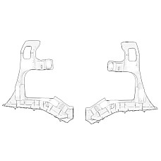 Suport, bara protectie Bumper holder set rear  PEUGEOT 308 I 04.11-11.14 OE PEUGEOT 7416H7
