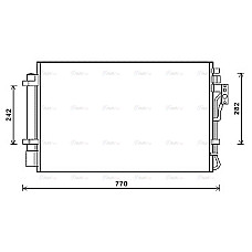Condensator, climatizare A/C condenser with dryer  KIA SORENTO II SORENTO II/SUV 2.4/2.4LPG 06.09-12.15 AVA COOLING KA5157D AVA