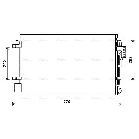 Condensator, climatizare A/C condenser with dryer  KIA SORENTO II SORENTO II/SUV 2.4/2.4LPG 06.09-12.15 AVA COOLING KA5157D AVA
