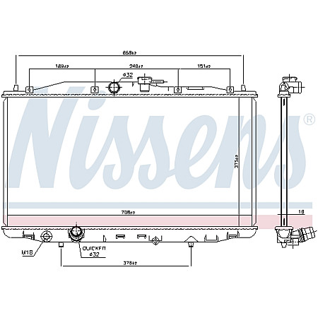 Radiator, racire motor Radiator motor Manual  HONDA ACCORD VII 2.0 -05.08 NISSENS NIS 68604