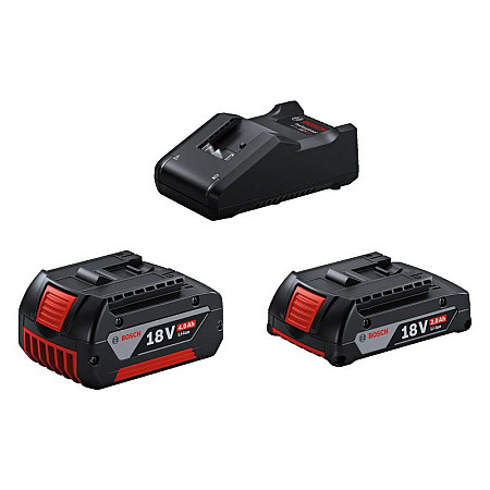 Acumulatori Battery set of Professional 18V 18V 2 / 4Ah number of batteries: 2pcs Li-Ion BOSCH 1 600 A01 ZS9