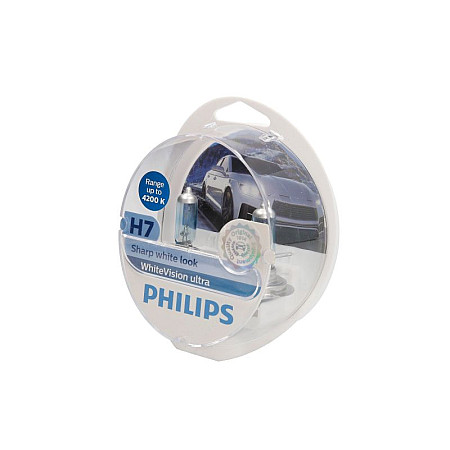 Bec, far principal Bec A stabilit 2buc H7 12V 55W PX26D WhiteVision Ultra alb 4200K DS DS 3 DS 4 DS 5 DS 7 IVECO DAILY CITYS DAILY III DAILY IV DAILY LINE DAILY TOURYS DAILY V DAILY VI 06.89- PHILIPS PHI 12972WVUSM